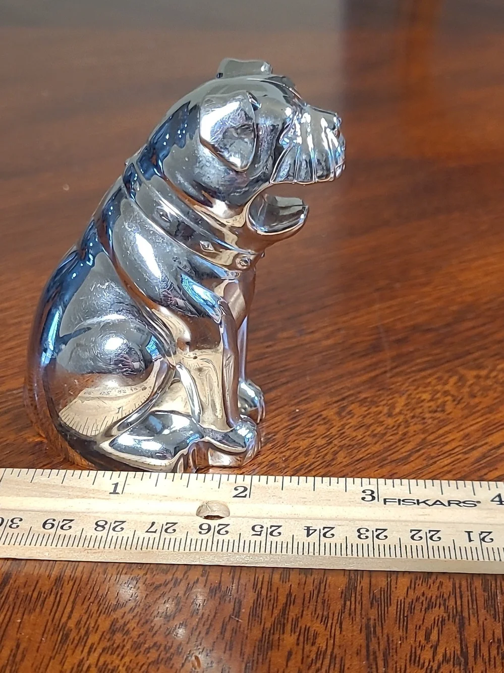 Silver Chrome Bulldog Dog Bottle Opener Figurine Unique Novelty Barware Gift